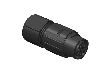 C09131D0142025U  Female Cable Connector, Quicklock, Size M16, 14 Contacts, Gold Contact Plating, 14A Arrangement, Cable Diameter 8.5-10.5mm