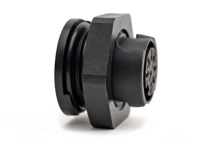 C091 31G019 209 5 U  Female Receptacle, Quicklock, Size M16, 19 Contacts, Gold Contact Plating, Hex Nut