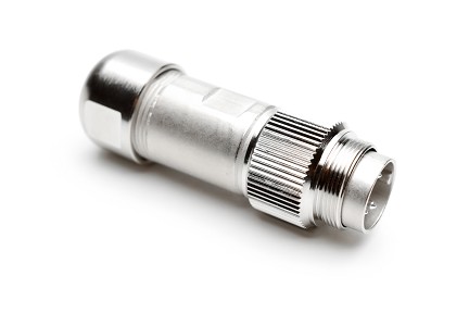 C091 31H004 101 4 - M16 Male cable connector with internal strain relief and metal locking ring. 4 contacts, silver plated, 6-8mm cable diameter.