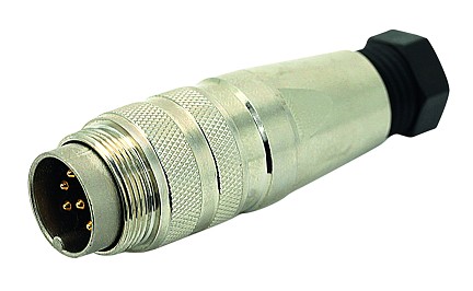 C091 31H008 200 2 - M16 Male cable connector with internal strain relief and metal locking ring. 8 contacts, gold plated, 4-6mm cable diameter.  Contacts included. Comparable to PN# 99-5171-19-08, 99-5171-09-08