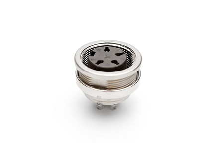 C091 31N004 100 2 - M16 Front mounting female metal receptacle with O-ring seal and ring nut mount. 4 contacts, silver plated.  Contacts included. Comparable to PN# 09-0112-00-04