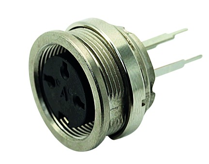 C091 61N003 130 2 - M16 Front mounting female metal receptacle with O-ring seal and ring nut mount. 3 contacts, silver plated.  Contacts included.