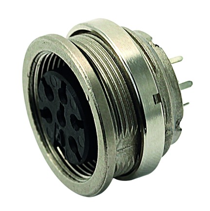 C091 61N014 210 2 - M16 Front mounting female metal receptacle with O-ring seal and ring nut mount.  14 contacts, gold plated.  Contacts included.