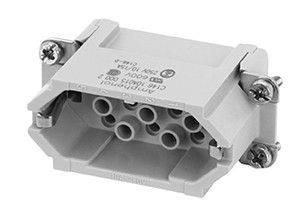 C146 10A015 000 2  15+PE  Heavy duty male contact insert for stamped crimp contacts. Contacts ordered separately,  A10