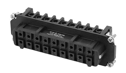 C146 10B016 002 3  16+PE; 2 delayed mating contacts.Female insert without wire protection for screw termination. E24.