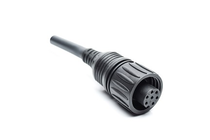 CA0161B22605012 Ecomate 7 Position (6 +PE) Circular Molded, Std. Strain relief, Female to Leads, 16AWG, PVC, TC-ER, UL  Flexible Cable Assy, 5 Meter