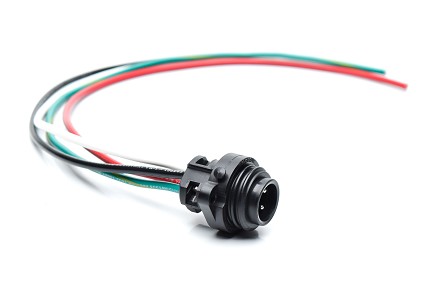 CA0161G113010 Ecomate 4 Position (3 +PE) Male Receptacle, 14AWG Leads, UL1015 , 1 Meter
