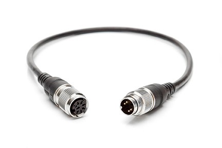 CA091 80 2400 950 - M16 AISG RET Overmolded Cable Assembly with IP68 straight male /Female cable connectors, 0.5 meter, PUR cable, 8 pin interface, 4 loaded contacts