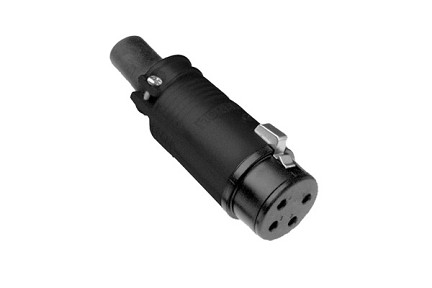 EP-8-11PB  8 Pole Female Metal Loudspeaker Cable Connector, Machined Contacts, Black Finish