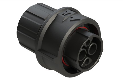 FLS612N2SHEC03  4 (2+2) Position Plug, Socket, Shell Size 12, with Endcap, Fast Lock Coupling