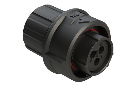 FLS612N3SHEC03  3 Position Plug, Socket, Shell Size 12, with Endcap, Fast Lock Coupling