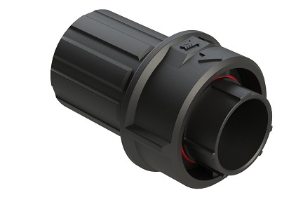 FLS612N8PHEC03  8 Position Plug, Pin, Shell Size 12, with Endcap, Fast Lock Coupling
