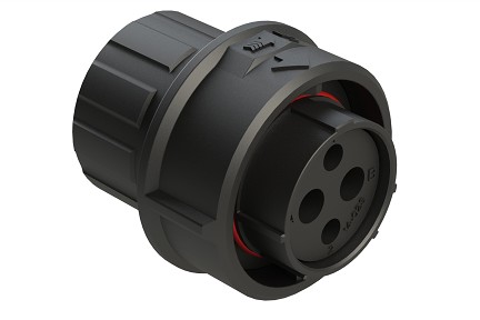 FLS614N2SHEC03  4 (2+2) Position Plug, Socket, Shell Size 14, with Endcap, Fast Lock Coupling