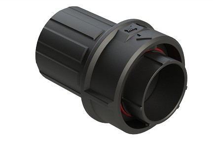 FLS614N4PHEC03  4 Position Plug, Pin, Shell Size 14, with Endcap, Fast Lock Coupling