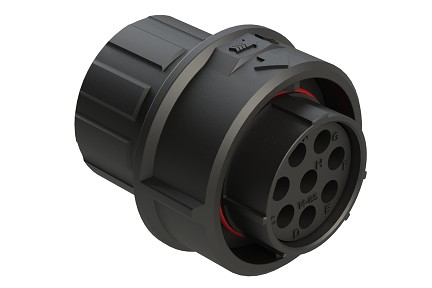 FLS614N8SHEC03  8 Position Plug, Socket, Shell Size 14, with Endcap, Fast Lock Coupling