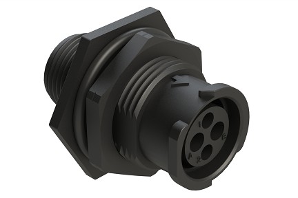 FLS710N2S03  4 (2+2) Position Jam Nut Receptacle, Socket, Shell Size 10, Fast Lock Coupling
