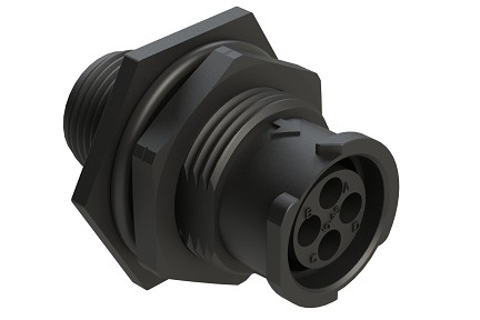 FLS710N4S03  4 Position Jam Nut Receptacle, Socket, Shell Size 10, Fast Lock Coupling