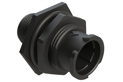 FLS710N6P03  6 Position Jam Nut Receptacle, Pin, Shell Size 10, Fast Lock Coupling