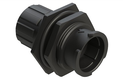 FLS712N3PHEC03  3 Position Jam Nut Receptacle, Pin, Shell Size 12, with Endcap, Fast Lock Coupling