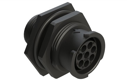 FLS712N8S03  8 Position Jam Nut Receptacle, Socket, Shell Size 12, Fast Lock Coupling