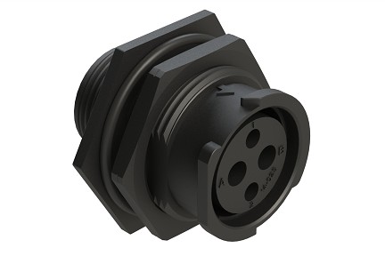 FLS714N2S03  4 (2+2) Position Jam Nut Receptacle, Socket, Shell Size 14, Fast Lock Coupling
