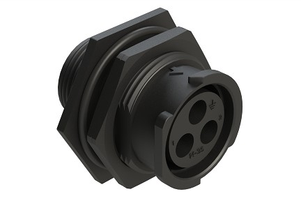 FLS714N3S03  3 Position Jam Nut Receptacle, Socket, Shell Size 14, Fast Lock Coupling