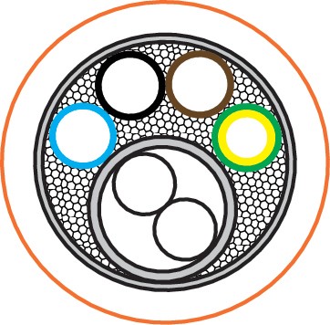 KA-56579 4/C, 14AWG, 1PR, Shielded, 18AWG+ Overall  Shield, 90°C, 600V, TYPE TC-ER, RoHS Compliant