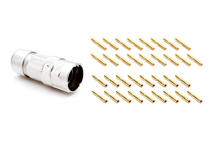MA5CAE1700S-S1-KIT  17 position straight plug connector kit, Checkmate™, E Type, clockwise insert, 4.5-7.5mm cord grip, female, contacts included