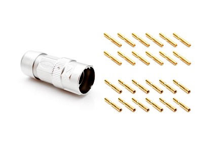 MA5CAP1200S-S2-KIT  12 position straight plug connector kit, Checkmate™, P Type, counter-clockwise insert, 7.5-11.0mm cord grip, female, contacts included