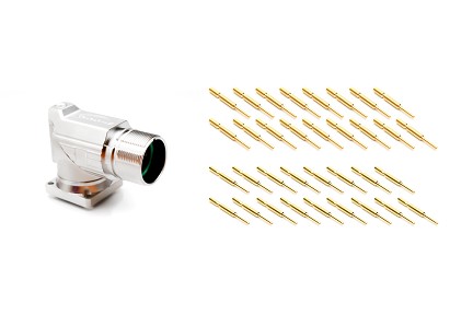 MA5RAP1702-KIT M23, 90° rotatable Receptacle  Kit, Checkmate™ Quick Locking, P type CCW, 17 positions, male pins, Large flange (28x 28)