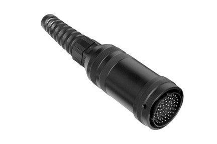 MP-6216-61P  61 Pole Heavy Duty Cable Connector, Female, PG Cable Gland, Black Finish. Gold Plated Solder Contacts Included