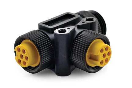 P29313 6 Position/5 Used Tee, E Stop In, Black.   Comparable to part number(s): 898N-653ES-NKF