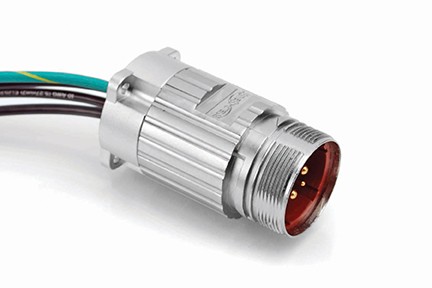 P30257-Mxxx 6 Position / 4 Contact Receptacles featuring Checkmate™, Male Straight, Panel Mount, 10AWG x 2 Conductor, 14 AWG