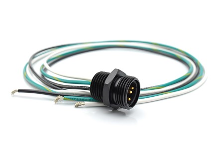 P31409-Mxxx  M22 Source Brake Receptacle, Male, 16AWG, 1/2