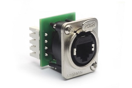 RJX8FD5I  XLRnet D Type Ethernet Chassis Mount IDC TERMINALS CAT5E. Comparable to PN# NE8FDV-YK