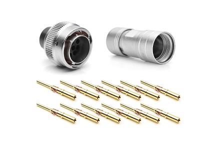 RT061412PNH03SS-K  Plug Kit, 12 Position, Male, Shell Size 14, Silicone Seal, with Machined Contacts, IP69K