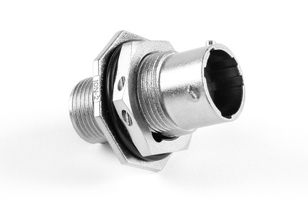 RT07103W3PNH03  Receptacle, Jam Nut, 6 (3+3) Position, Male, Shell Size 10, with Silicone Seal