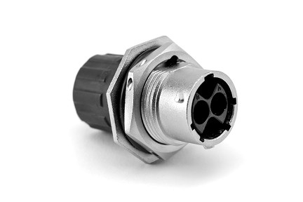 RT07122PNHEC Jam Nut Receptacle, Male, 4 Contacts, Sizes 2.5mm & 20, 500V, Shell Size 12, Endcap