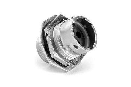 RT07124PNH03  4 Position Jam Nut Receptacle, Male, Shell Size 12 with Silicone Seal