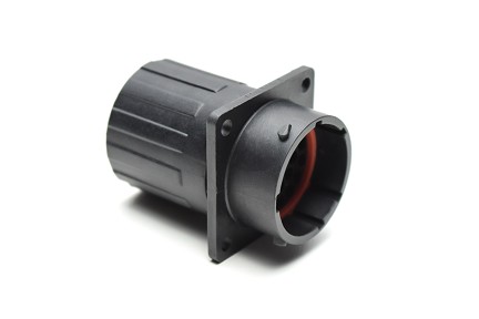 RTS016N26PHEC03 Receptacle, square flange, 26 positions, size 16, pin contact, silicone rubber seal, endcap