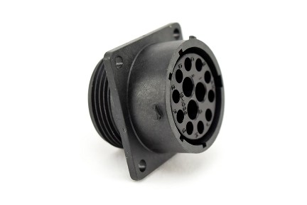RTS018N103S  13 (10+3 Coax) Positions, Square Flange Receptacle, Shell Size 18, socket contact, NBR rubber seal
