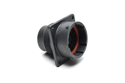 RTS018N23P03 Receptacle, square flange, 23 positions, size 18, pin contact, silicone rubber seal.  Comparable to PN #UTS01823P