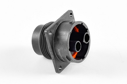 RTS018N2S03  Receptacle, Square Flange, 2 Position, Female, Shell Size 18, with Silicone Seal