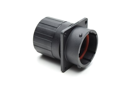 RTS018N8PHEC03 Receptacle, square flange, 8 positions, size 18, pin contact, silicone rubber seal, endcap