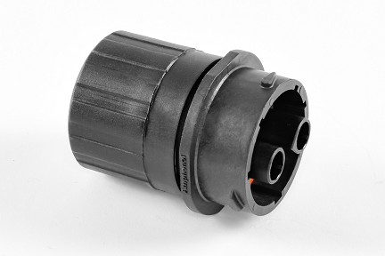 RTS1BS18N2SHEC03  Receptacle, Inline, 2 Position, Female, Shell Size 18, Silicone Seal, and End Cap with Individual Wire Sealing