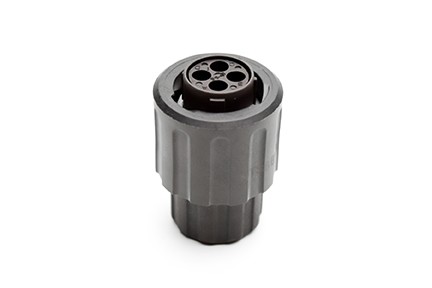 RTS6BS10N4SHEC03 Straight plug with endcap, 4 positions, size 10, socket contact.  Comparable to PN #UTS6GN104S