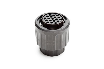RTS6BS14N19SHEC03 Straight plug with end cap, 19 positions, size 14, socket contact, endcap. Intermateable with part # UTS6JC1419S.  Comparable to PN #UTS6GN1419S
