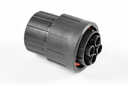 RTS6BS18N4PSHEC03  Plug, 4 Position, Female, Shell Size 18, Silicone Seal, and End Cap with Individual Wire Sealing