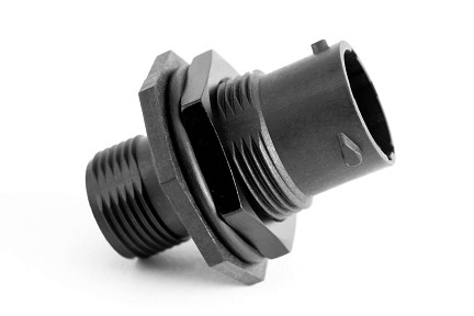RTS710N3W3P03  Receptacle, Jam Nut, 6 (3+3) Position, Male, Shell Size 10, with Silicone Seal. Comparable to PN# UTS7103W3P