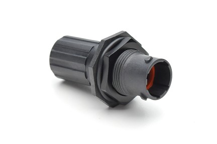 RTS710N4PHEC03  Receptacle, jam nut, 4 positions, size 10, pin contact, silicone rubber seal, endcap